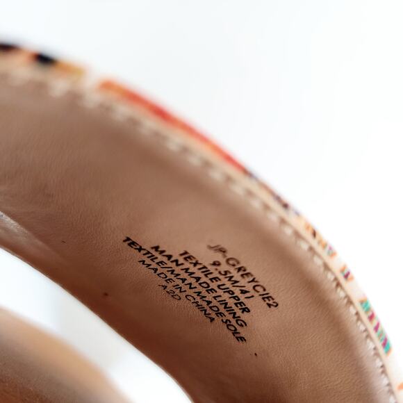 Jessica Simpson Tropical Jungle Tiger Print Beige & Tan Sandals Flats Size 9.5 - Picture 5 of 7